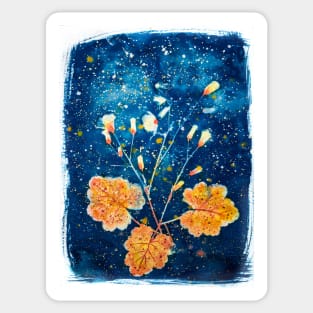 Botanical cyanotype 4 Sticker